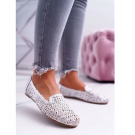 Damen Ballerinas Lu Boo geflochten Silber 4Ever grau 1
