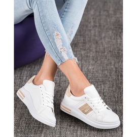 SHELOVET Turnschuhe aus Öko-Leder weiß 1