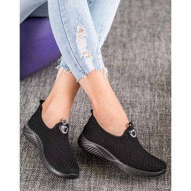 SHELOVET Durchbrochene Sportschuhe schwarz 2