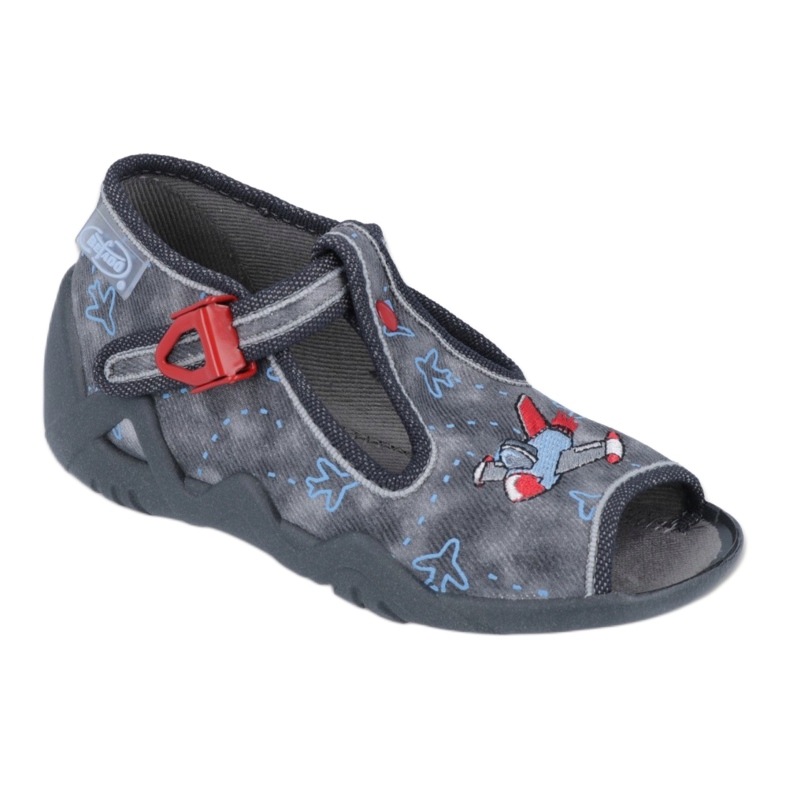 Befado Kinderschuhe 217P099 rot blau grau 1