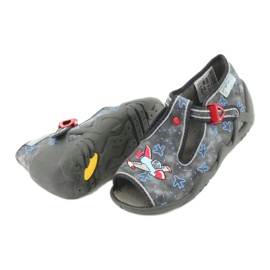 Befado Kinderschuhe 217P099 rot blau grau 5