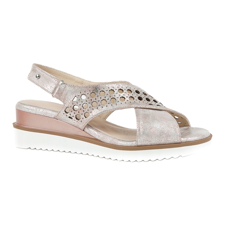 M.Daszyński Sandalen in Metallic-Rosa Daszyński 1838 grau 5