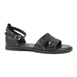 M.Daszyński Schwarze Sandalen mit Absatz Daszyński MR1848-17 5