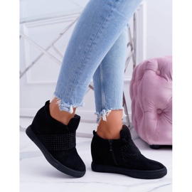 Sneakers für Damen Schwarz Lu Boo Pailletten PinkSugar 2