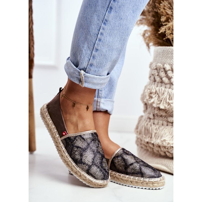 Damen Espadrilles, Geflochtene Sohle Braun Big Star FF274A515 1