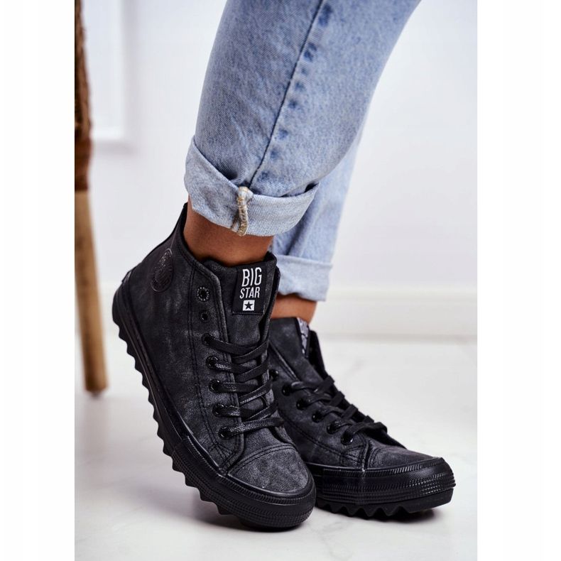 Damen Sneaker Big Star High Warmed Schwarz GG274069 1