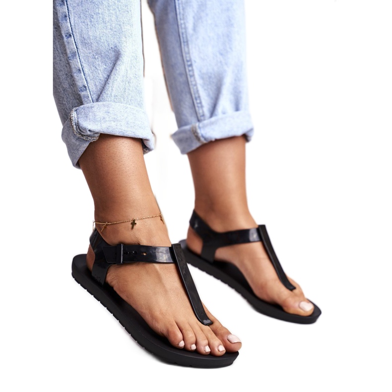 Damen duftende Gummisandalen ZAXY Black DD285039 schwarz 1