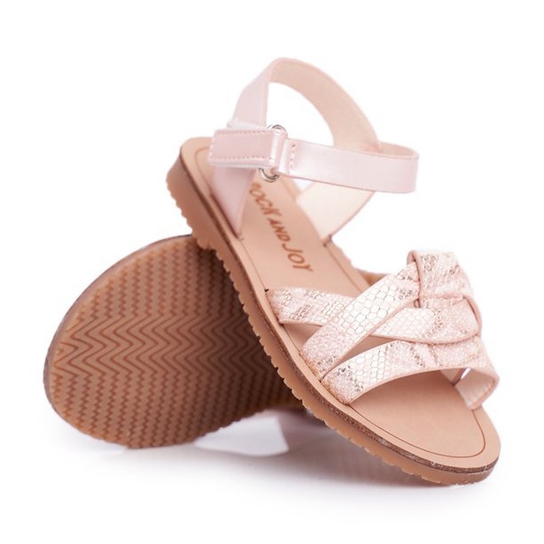 FRROCK Kindersandalen mit Klettverschluss für Mädchen Pink Lilo rosa gelb 4