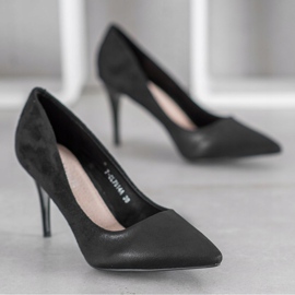 SHELOVET Stylische schwarze High Heels 1