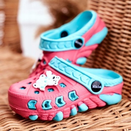 Kinder Hausschuhe Schaumstoff Crocs Rot Eisbär Oddie blau 1