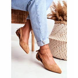 Lu Boo Ballerina In Spitz Wildleder Kamel Besser braun 2