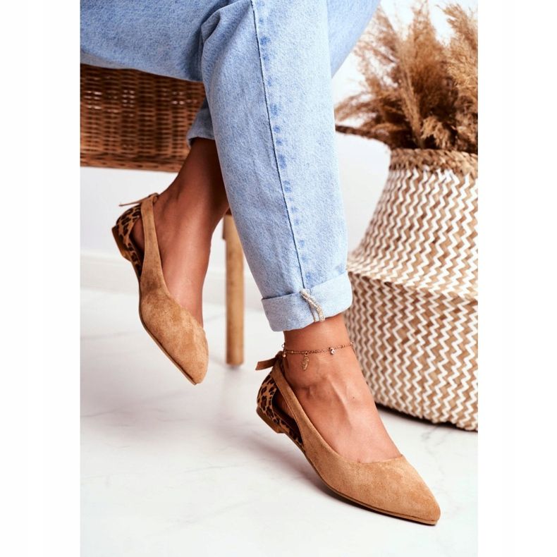 Lu Boo Ballerina In Spitz Wildleder Kamel Besser braun 2