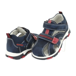 Apawwa Kindersandalen mit Klettverschluss Navy Goreno rot marineblau 3