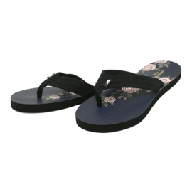 American Club Amerikanische Damen-Schaum-Flip-Flops JP04 schwarz rosa 1