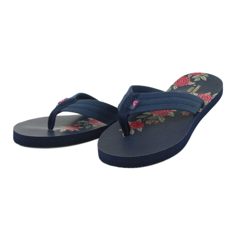 American Club Amerikanische Damen-Schaum-Flip-Flops JP04 rot marineblau 1