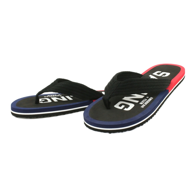 American Club Amerikanische JP02 Flip-Flops für Herren weiß schwarz rot navy blau 1