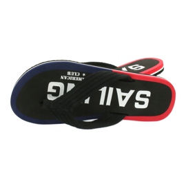 American Club Amerikanische JP02 Flip-Flops für Herren weiß schwarz rot marineblau 2