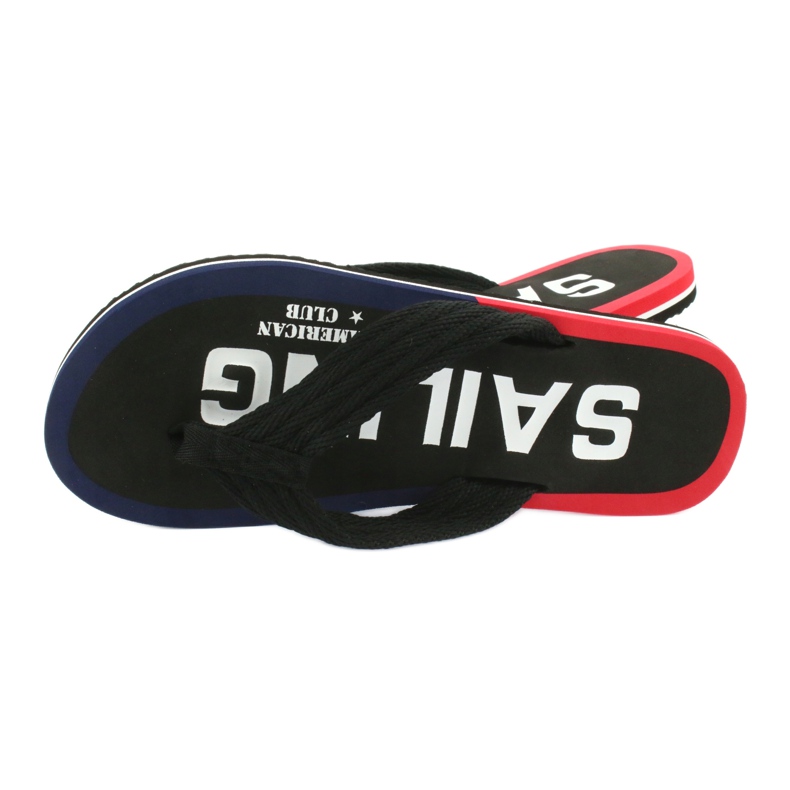 American Club Amerikanische JP02 Flip-Flops für Herren weiß schwarz rot marineblau 2