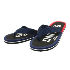 American Club Amerikanische JP02 Flip-Flops für Herren weiß schwarz rot marineblau 1