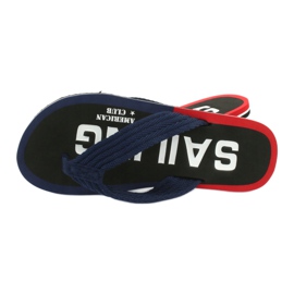 American Club Amerikanische JP02 Flip-Flops für Herren weiß schwarz rot marineblau 2