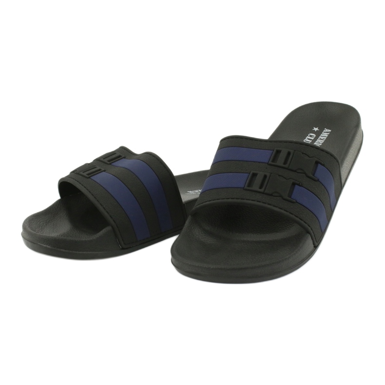 American Club Foam Flip Flops am NH16 Black/Navy Black Beach schwarz 1