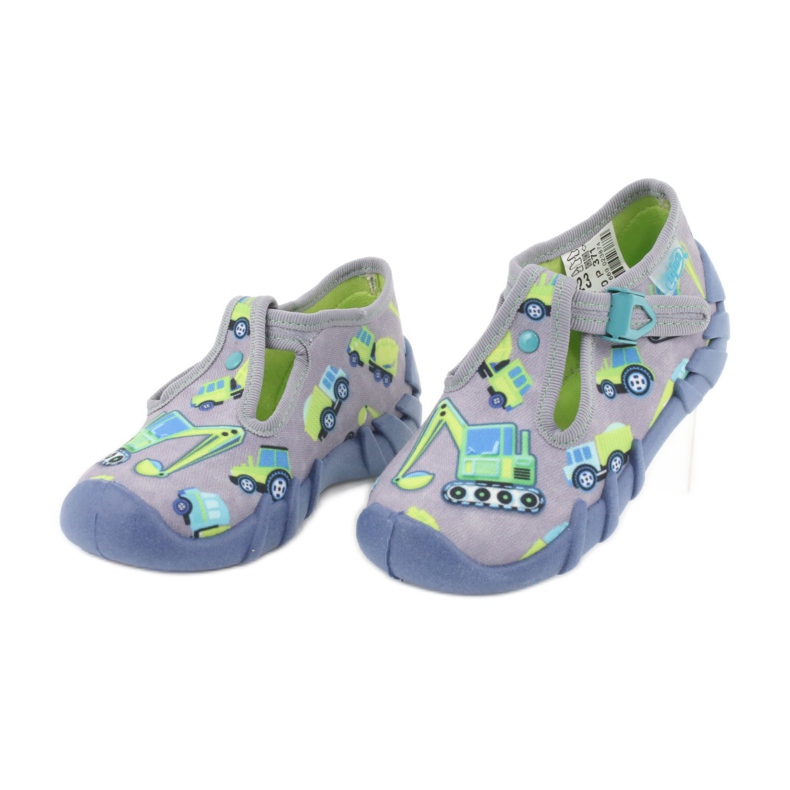 Befado Kinderschuhe 110P371 blau grau grün gelb 2