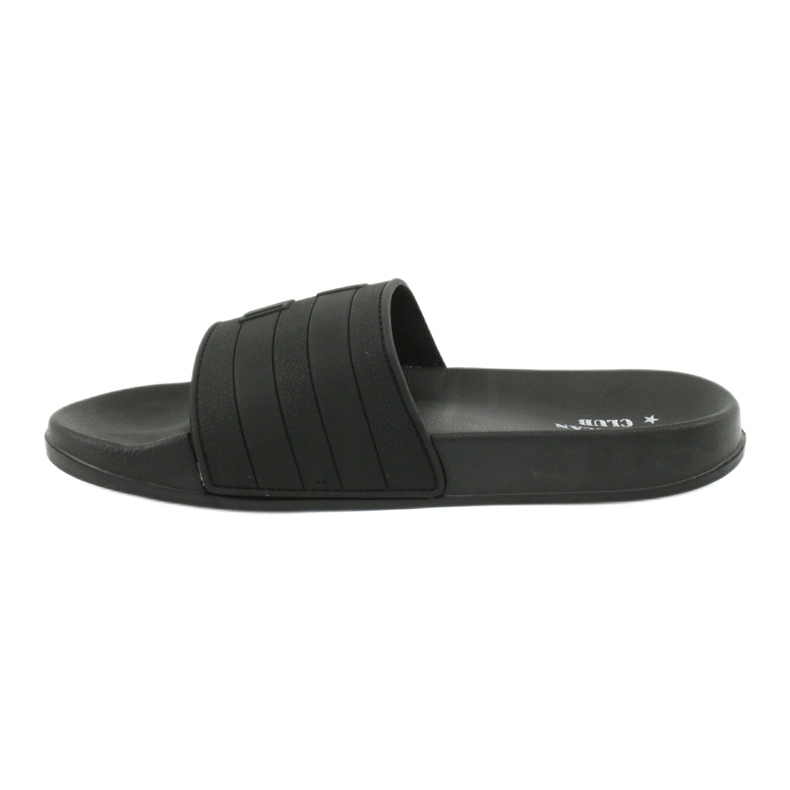 American Club American NH15 Herren-Slipper mit zwei Streifen schwarz 1