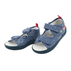American Club Amerikanische Sandalen Kinderschuhe Lederdecksohle TEN28 rot blau gelb 2