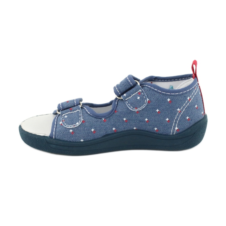American Club Amerikanische Sandalen Kinderschuhe Lederdecksohle TEN28 rot blau gelb 1