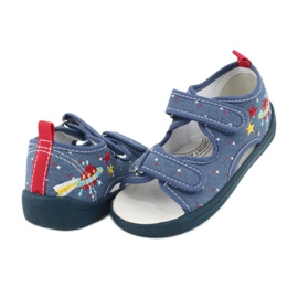American Club Amerikanische Sandalen Kinderschuhe Lederdecksohle TEN28 rot blau gelb 3