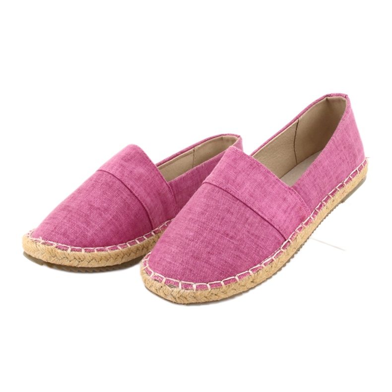 American Club Amerikanische Espadrilles-Ballerinas für Mädchen rosa 2