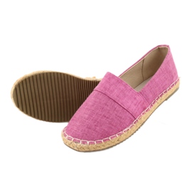 American Club Amerikanische Espadrilles-Ballerinas für Mädchen rosa 3
