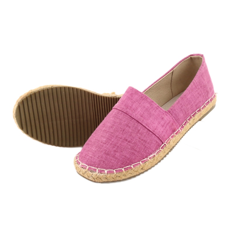 American Club Amerikanische Espadrilles-Ballerinas für Mädchen rosa 3