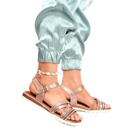 EVE Damen Sandalen Flat Brown Replay braun gelb 1