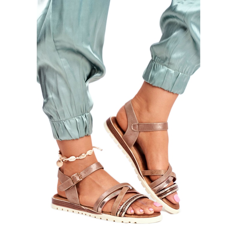 EVE Damen Sandalen Flat Brown Replay braun gelb 3