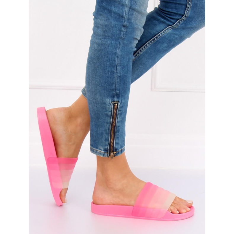 Rosa Damen-Pantoffeln K-9183 Fuchsia 1