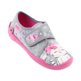 Befado Kinderschuhe 122X002 rosa grau 1