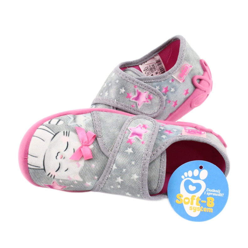 Befado Kinderschuhe 122X002 rosa grau 5