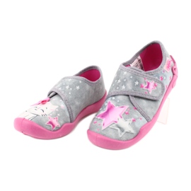 Befado Kinderschuhe 122X002 rosa grau 3