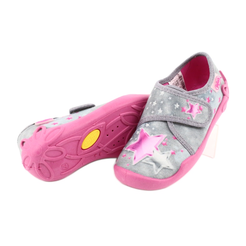 Befado Kinderschuhe 122X002 rosa grau 4