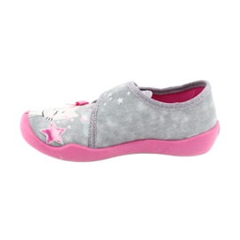 Befado Kinderschuhe 122X002 rosa grau 2