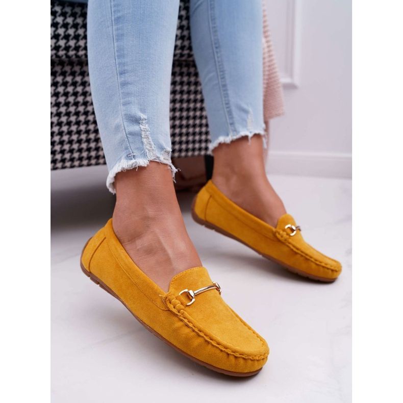SEA Gelbe Loafer für Damen Wildleder Sonnero 1