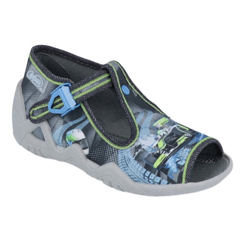 Befado Kinderschuhe 217P102 blau grau grün 1