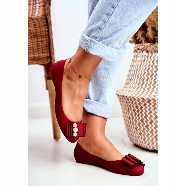 LU BOO Gummiballerinas Meliski Bows Rot Joleen 1