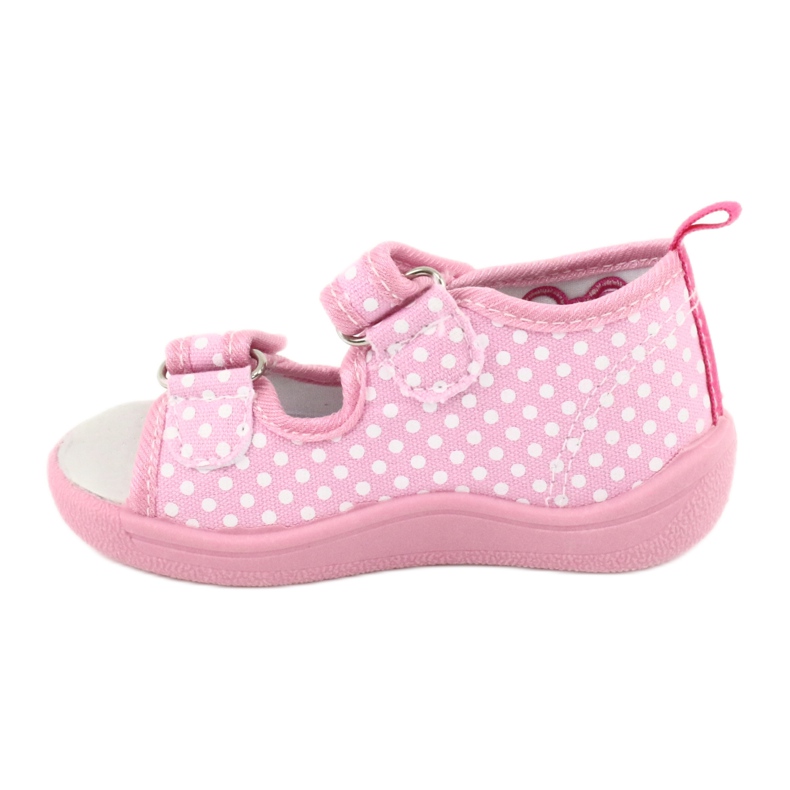 American Club Kinderschuhe Hausschuhe Sandalen Herzen American TEN20 weiß rosa 4