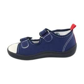 American Club Sandalen Jungen American TEN27 Hausschuhe Ball navy blau 1
