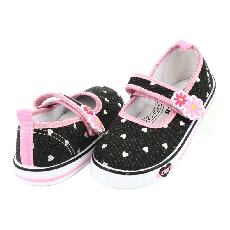 American Club TEN14 Sneakers mit Klettverschluss schwarz rosa 3
