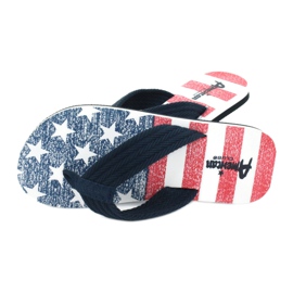 American Club Amerikanische Leichtschaum-Flip-Flops JP05 navy blau 3