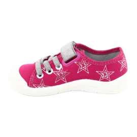 Mädchen Turnschuhe Hausschuhe mit Sternen Befado 251X096 rosa silber- 2