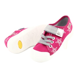Mädchen Turnschuhe Hausschuhe mit Sternen Befado 251X096 rosa silber- 4